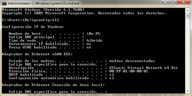 consola de windows