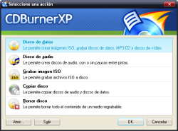 Alternativa a Windows para grabar discos. CDBurner Pro