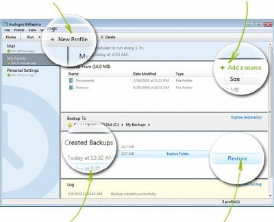 BitReplica, crear respaldos de archivos