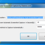 Auto Screenshot Capture, programa tus capturas de pantalla
