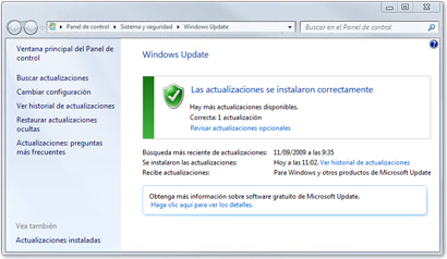 actualizaciones windows 7